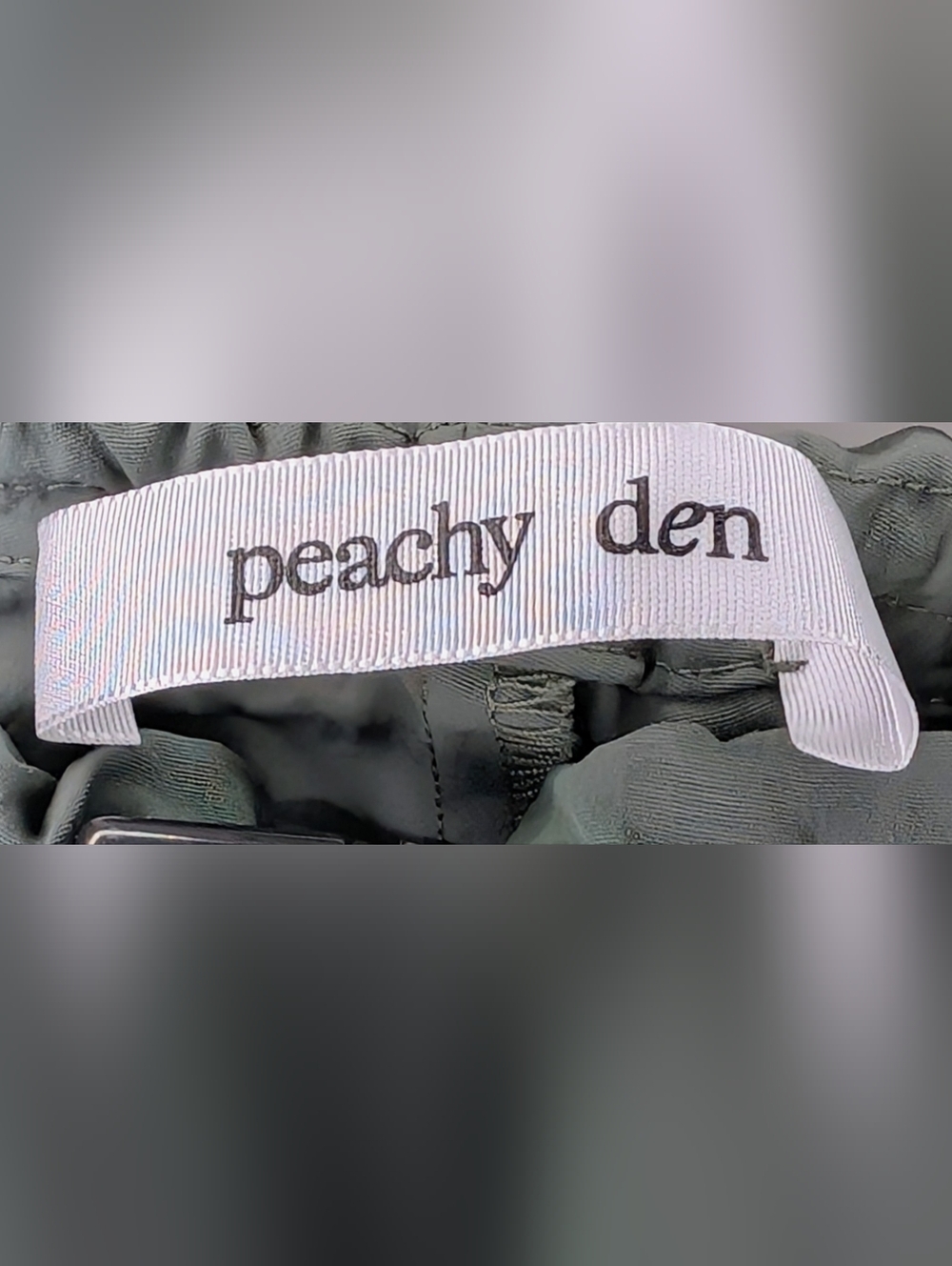 Peachy Den The Mimi Bottoms Cargo Green Pants size large - Picture 4 of 5
